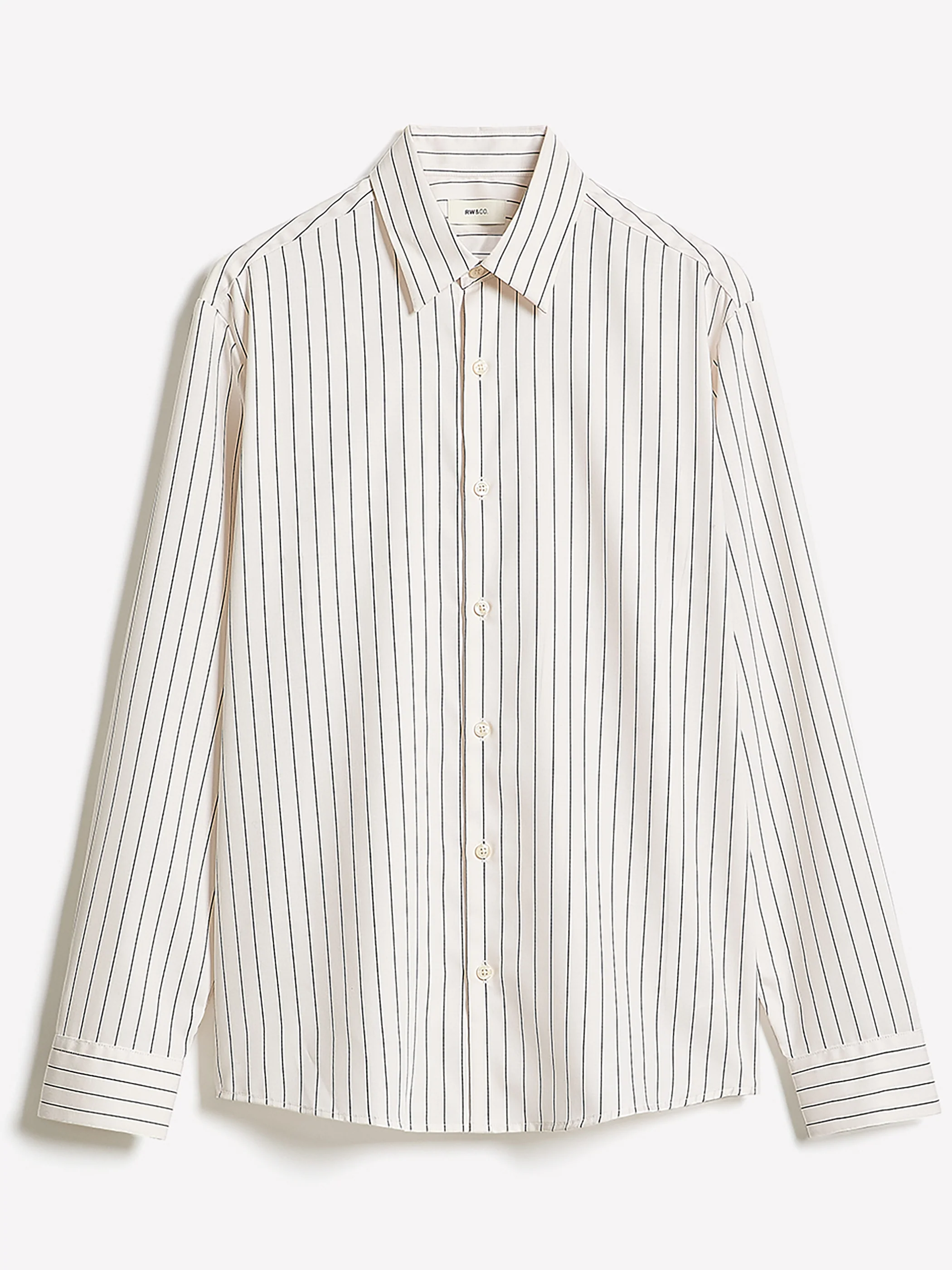 Striped Relaxed-Fit Twill Dress Shirt - Image 4