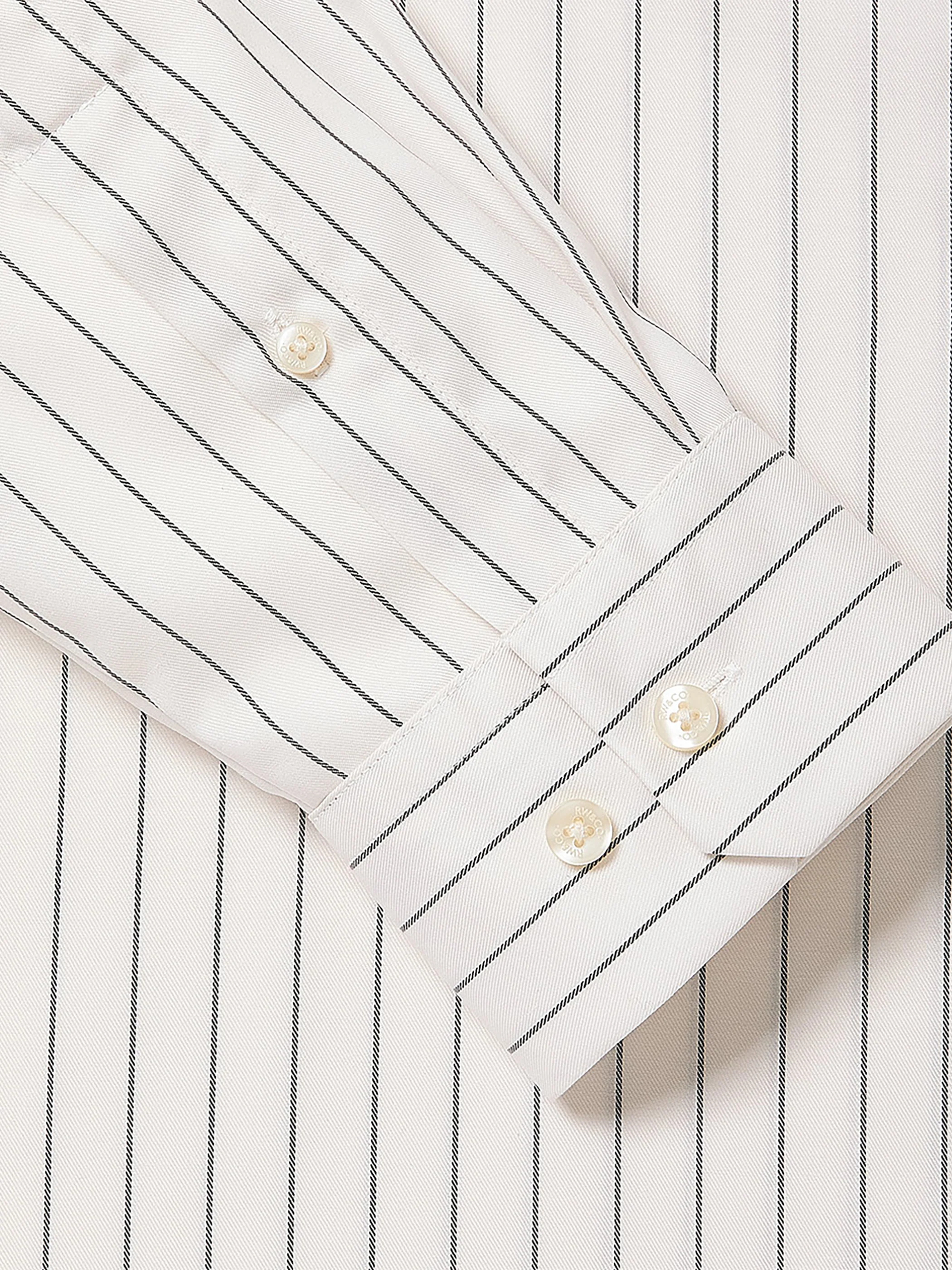 Striped Relaxed-Fit Twill Dress Shirt - Image 5