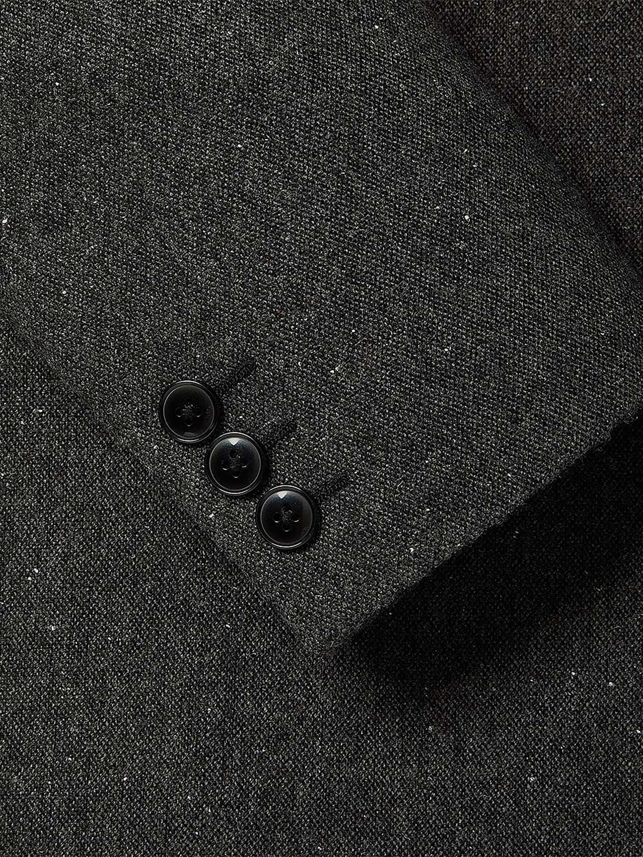 Tailored-Fit Double-Breasted Tweed Suit Blazer - Image 5