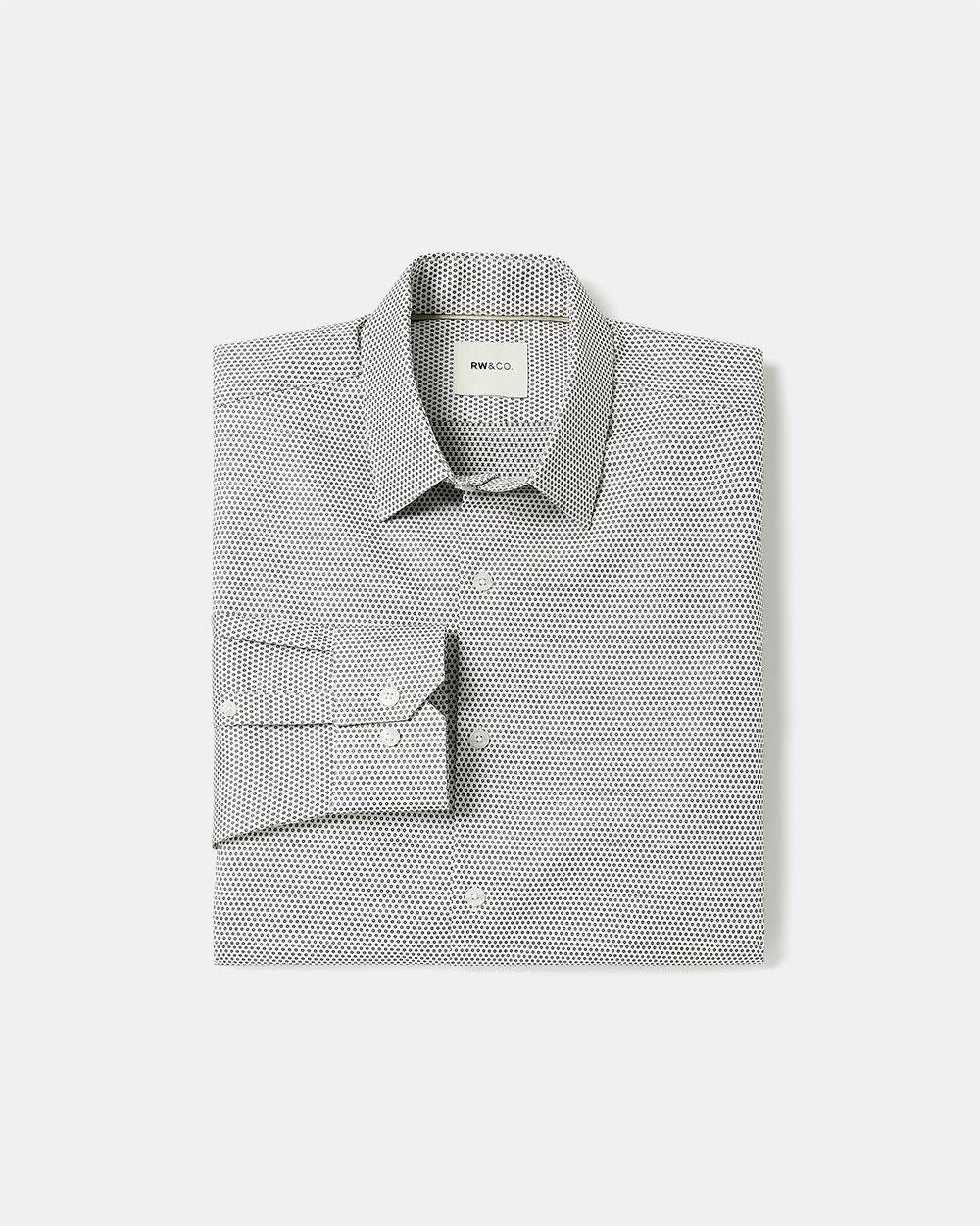Tailored Fit Dress Shirt with Dotted Pattern