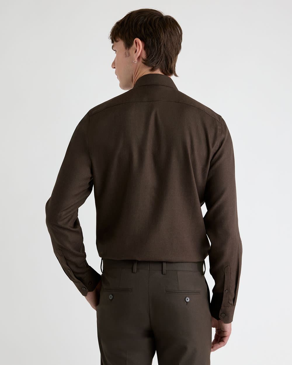 Tailored Fit Heather Dress Shirt - Image 18