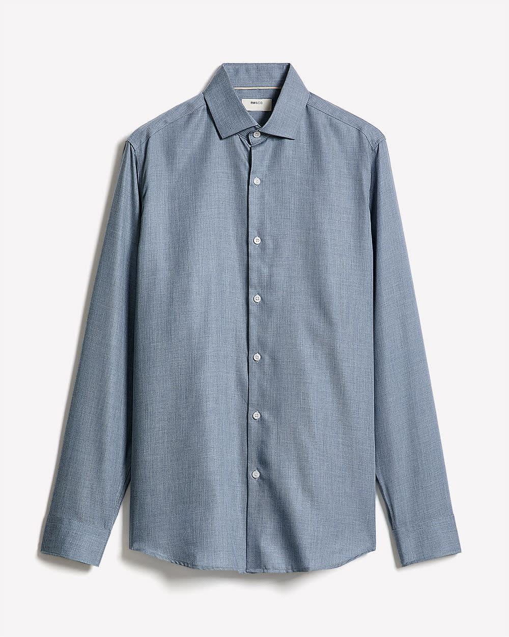 Tailored Fit Heather Dress Shirt - Image 9