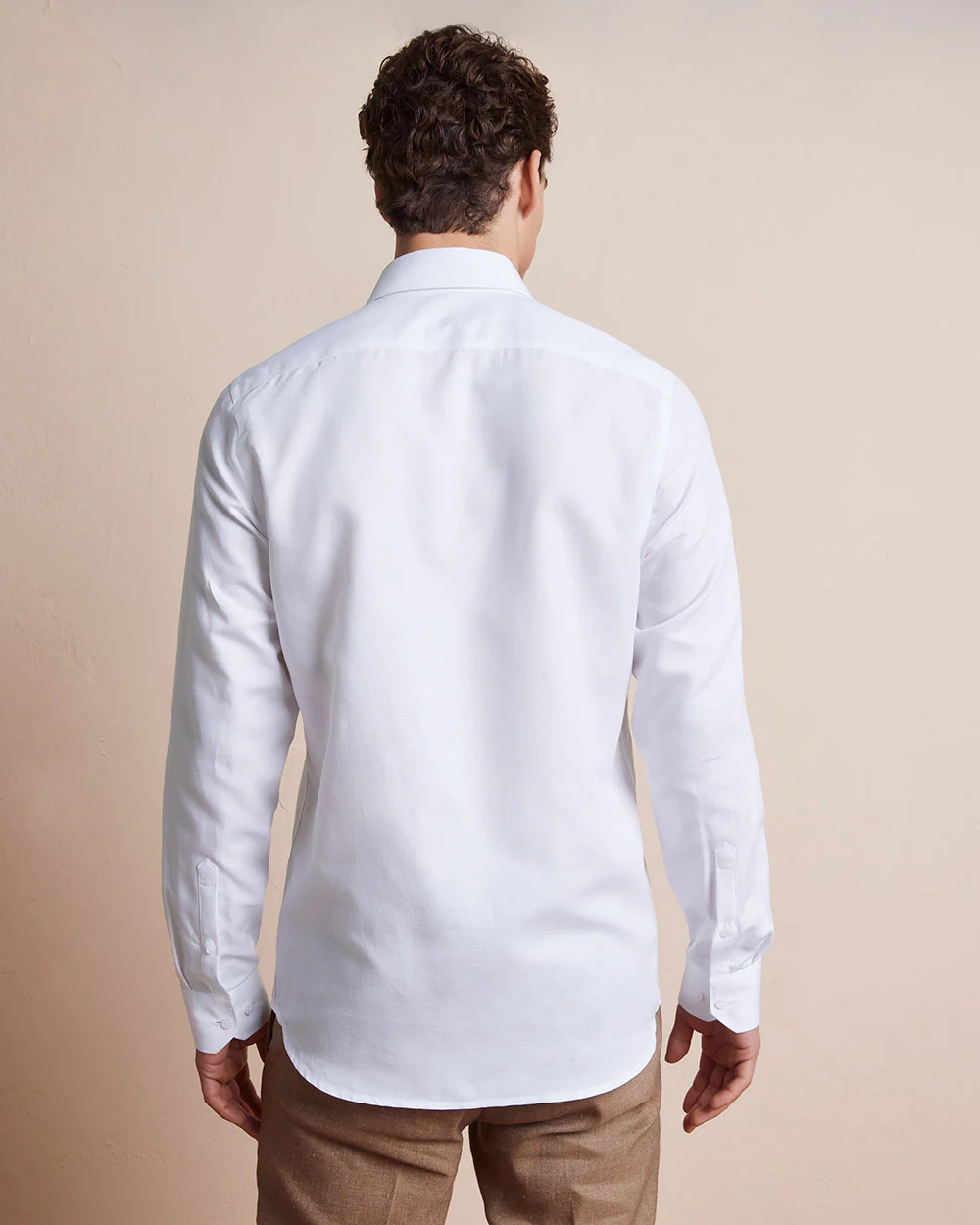 Tailored-Fit Linen Dress Shirt - Image 3