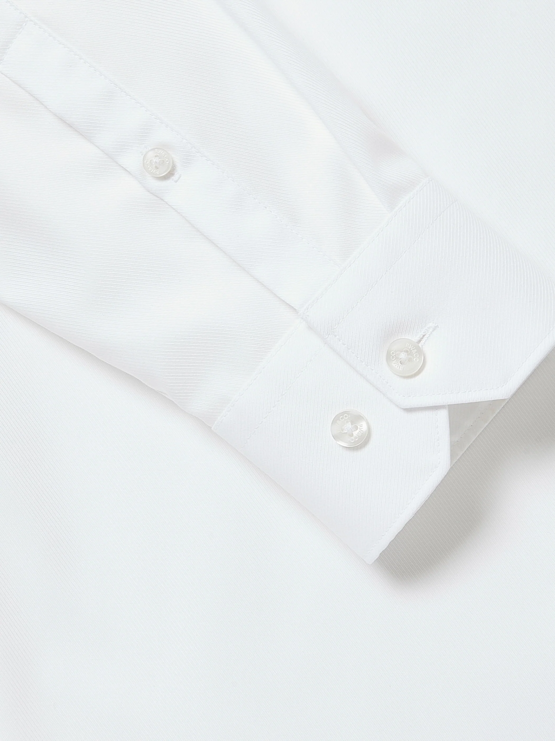 Tailored Fit Solid Twill Dress Shirt - Image 4