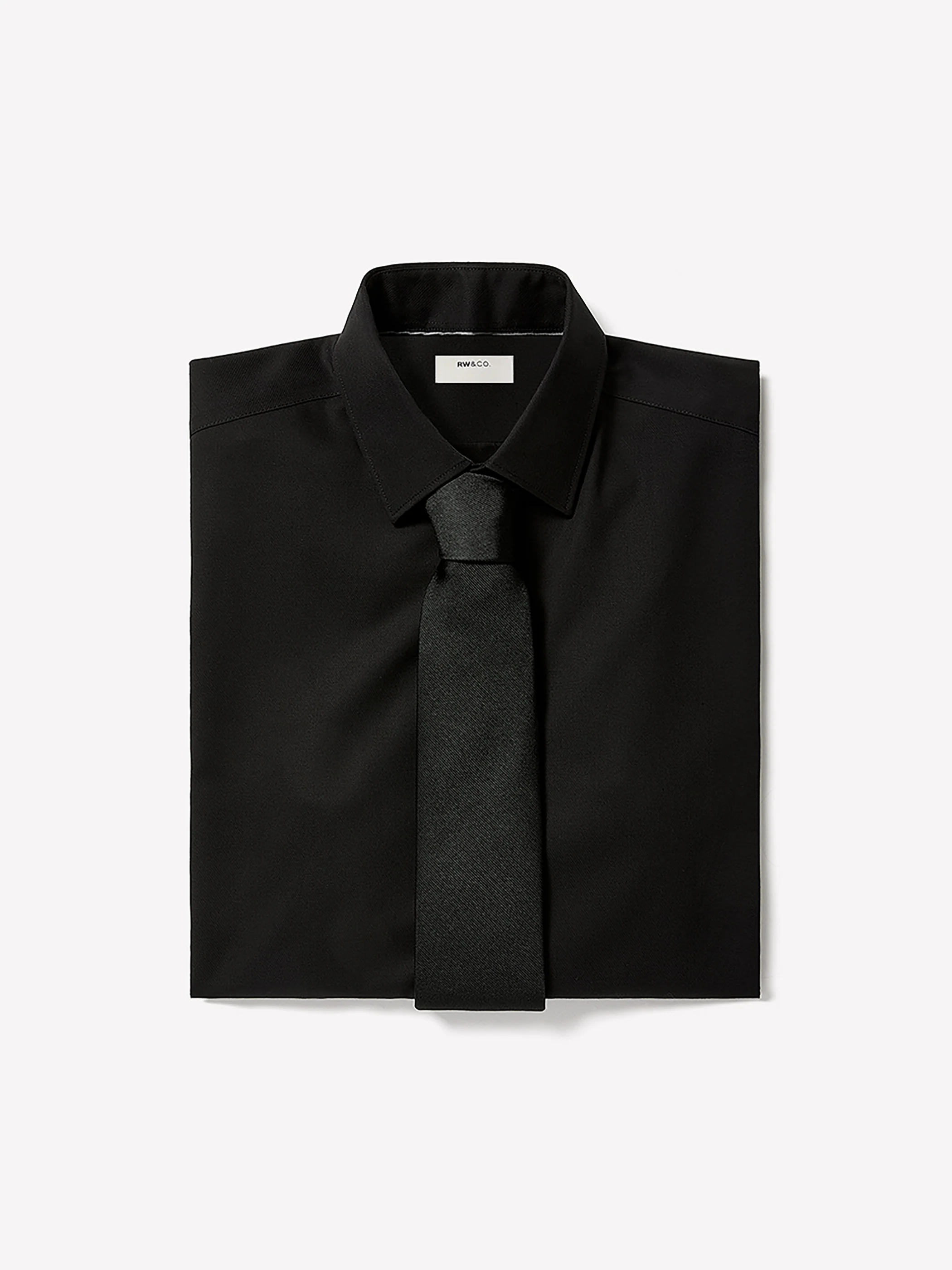 Tailored Fit Solid Twill Dress Shirt - Image 6