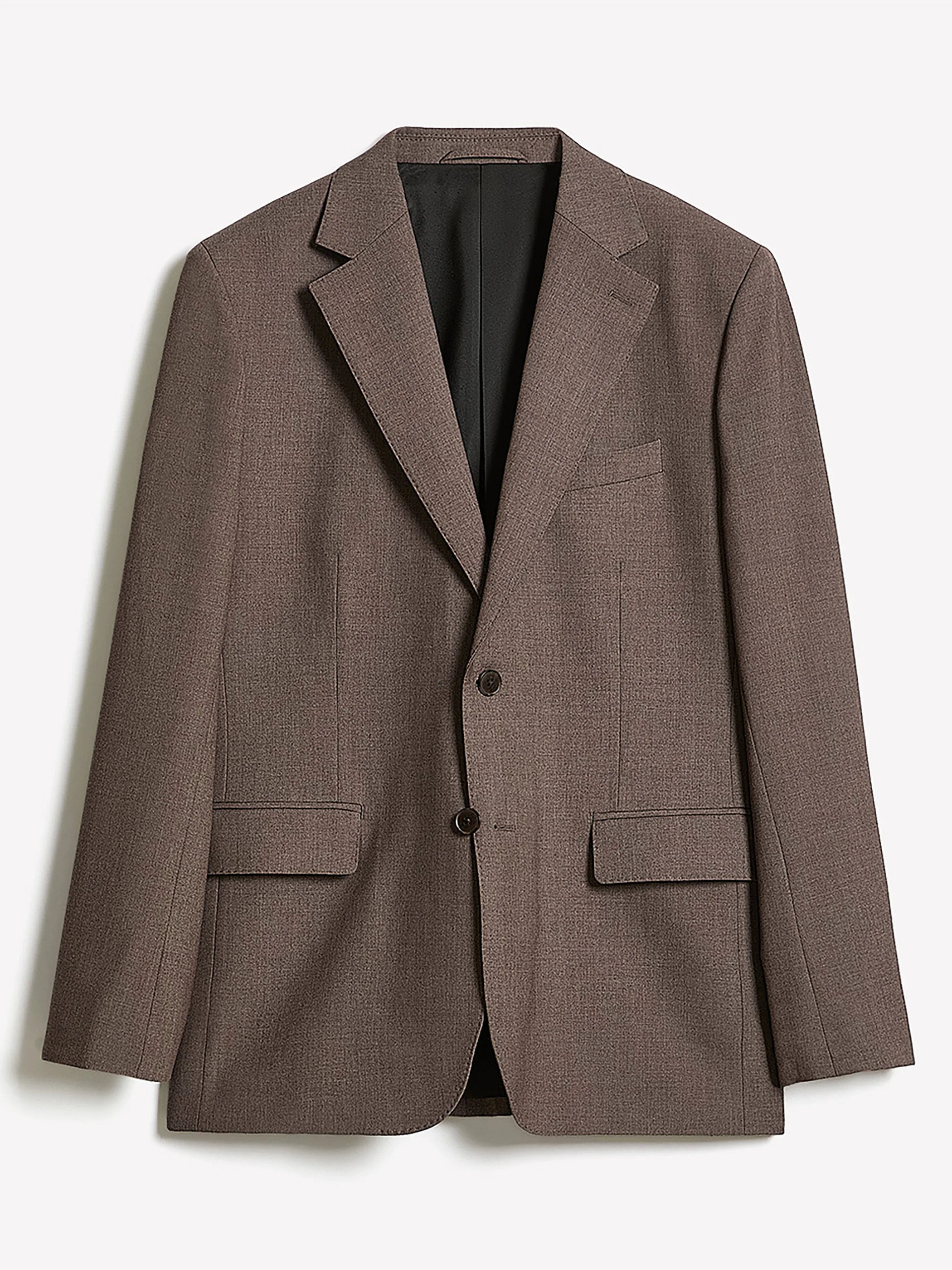 Tailored Fit Taupe Suit Blazer - Image 4
