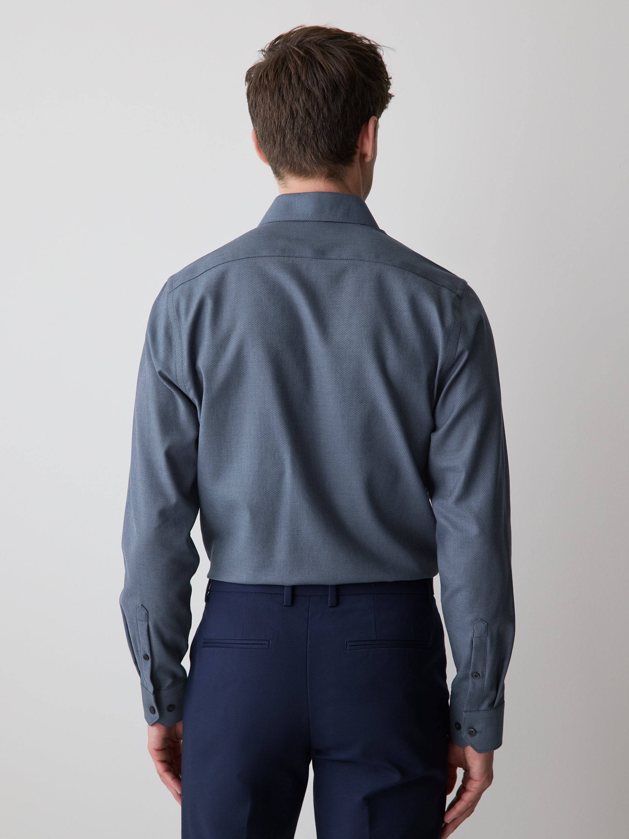 Tailored-Fit Dobby Dress Shirt - Image 3