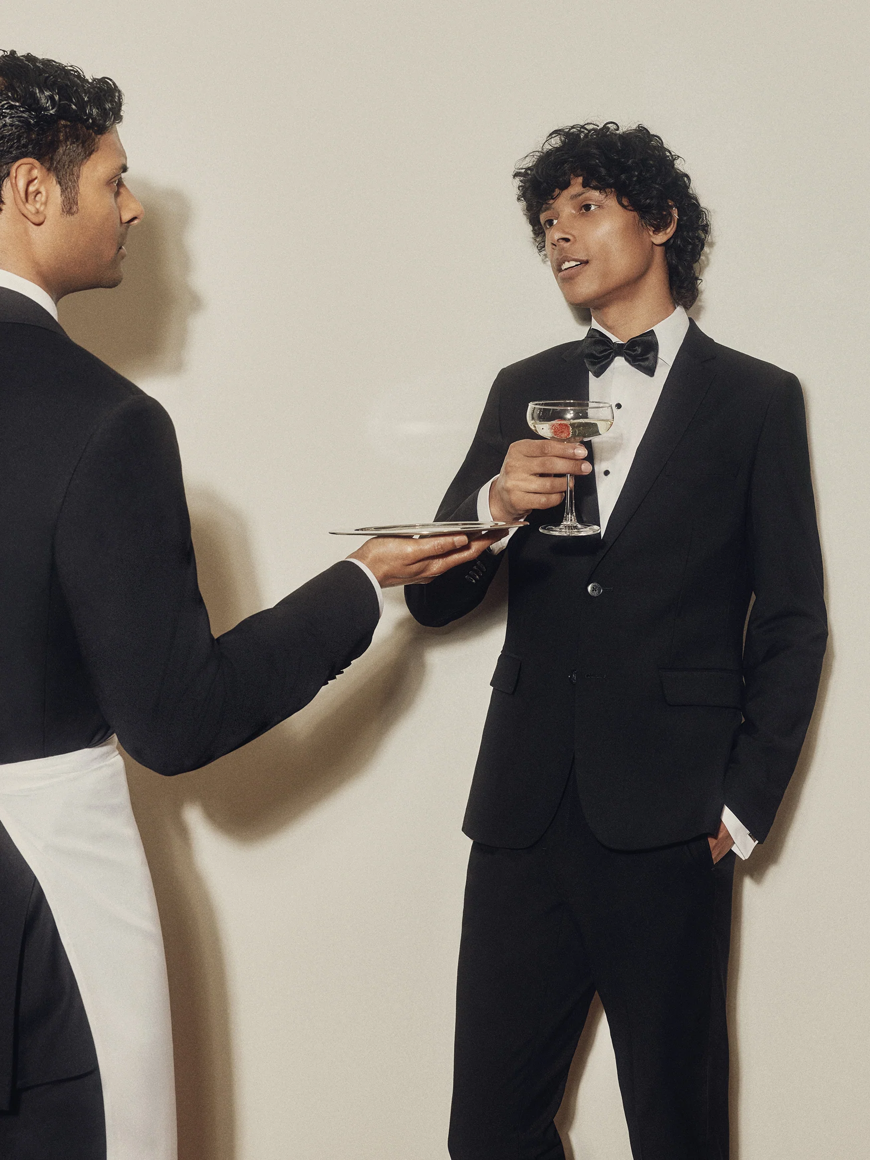 White Tailored Fit Tuxedo Shirt with French Cuffs - Image 6