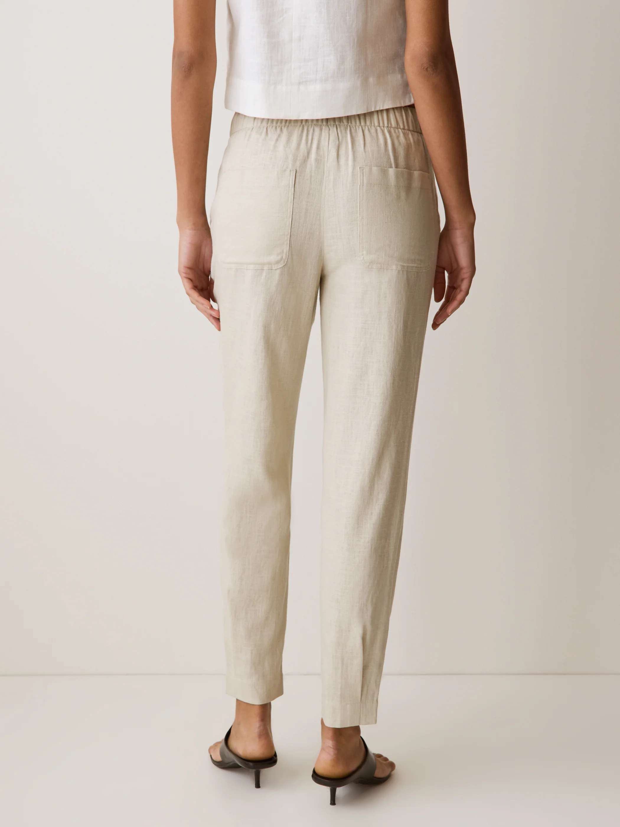 Linen Mid-Rise Tapered-Leg Jogger Pant - Image 41