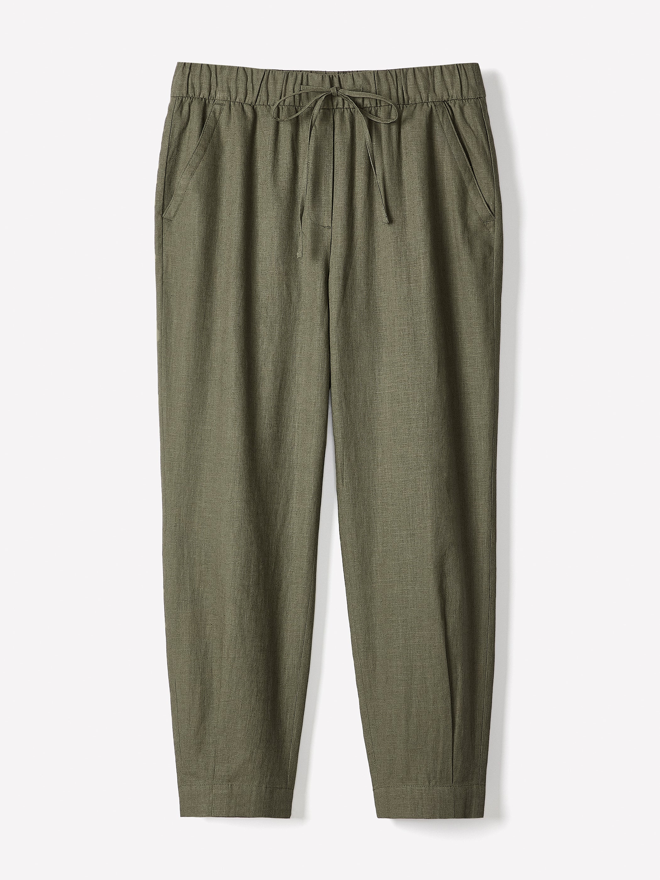 Linen Mid-Rise Tapered-Leg Jogger Pant - Image 6