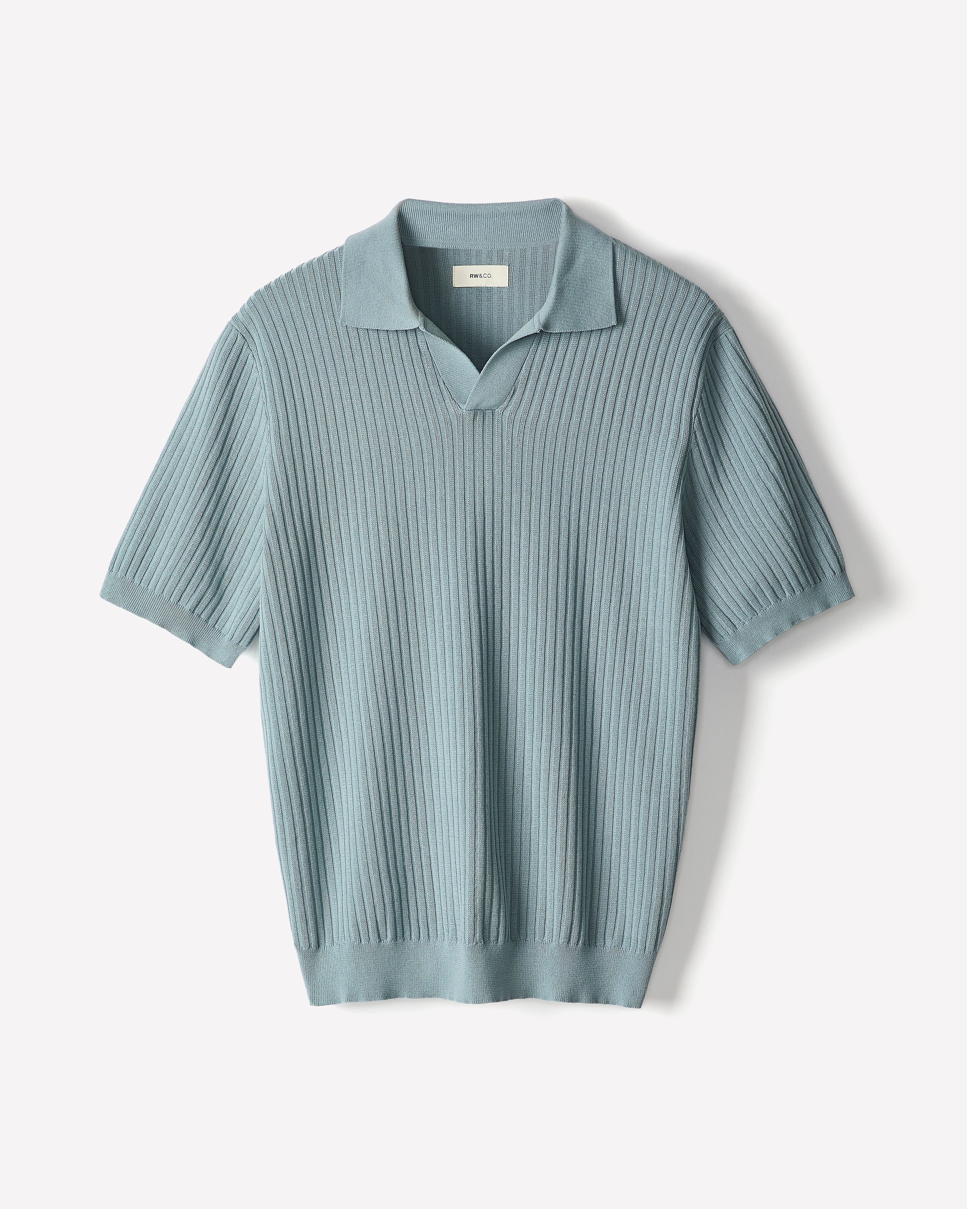 Cotton Short-Sleeve Polo with Johnny Collar - Image 19