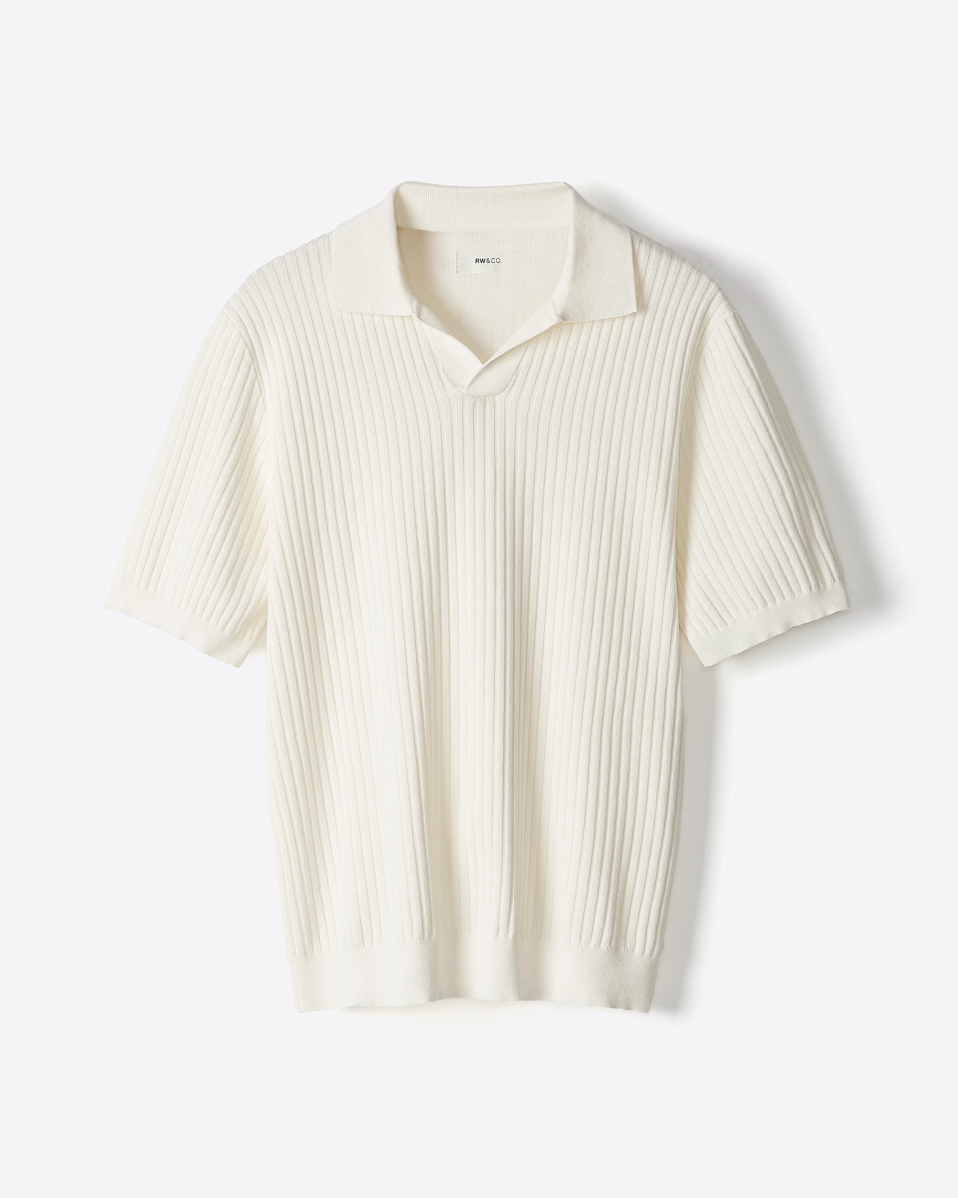 Cotton Short-Sleeve Polo with Johnny Collar - Image 6