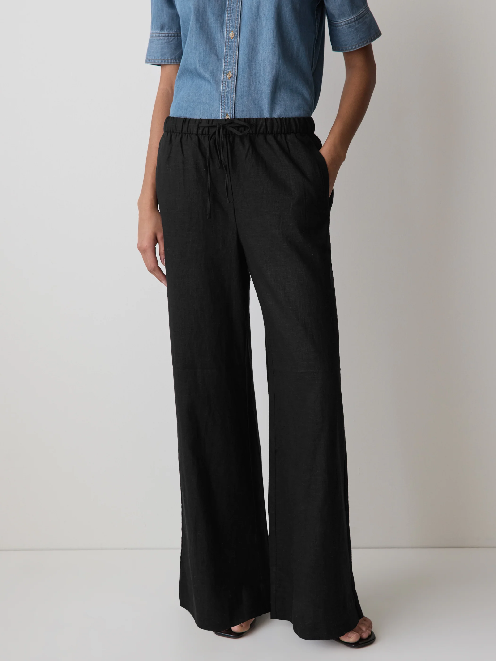 Linen Mid-Rise Wide-Leg Pant - Image 6