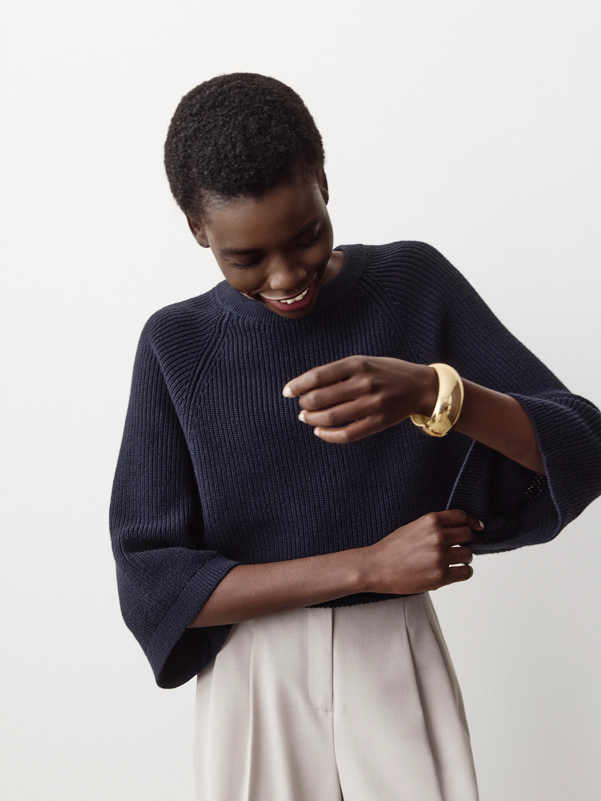 Wide-Sleeve Crew-Neck Merino-Blend Sweater - Image 12