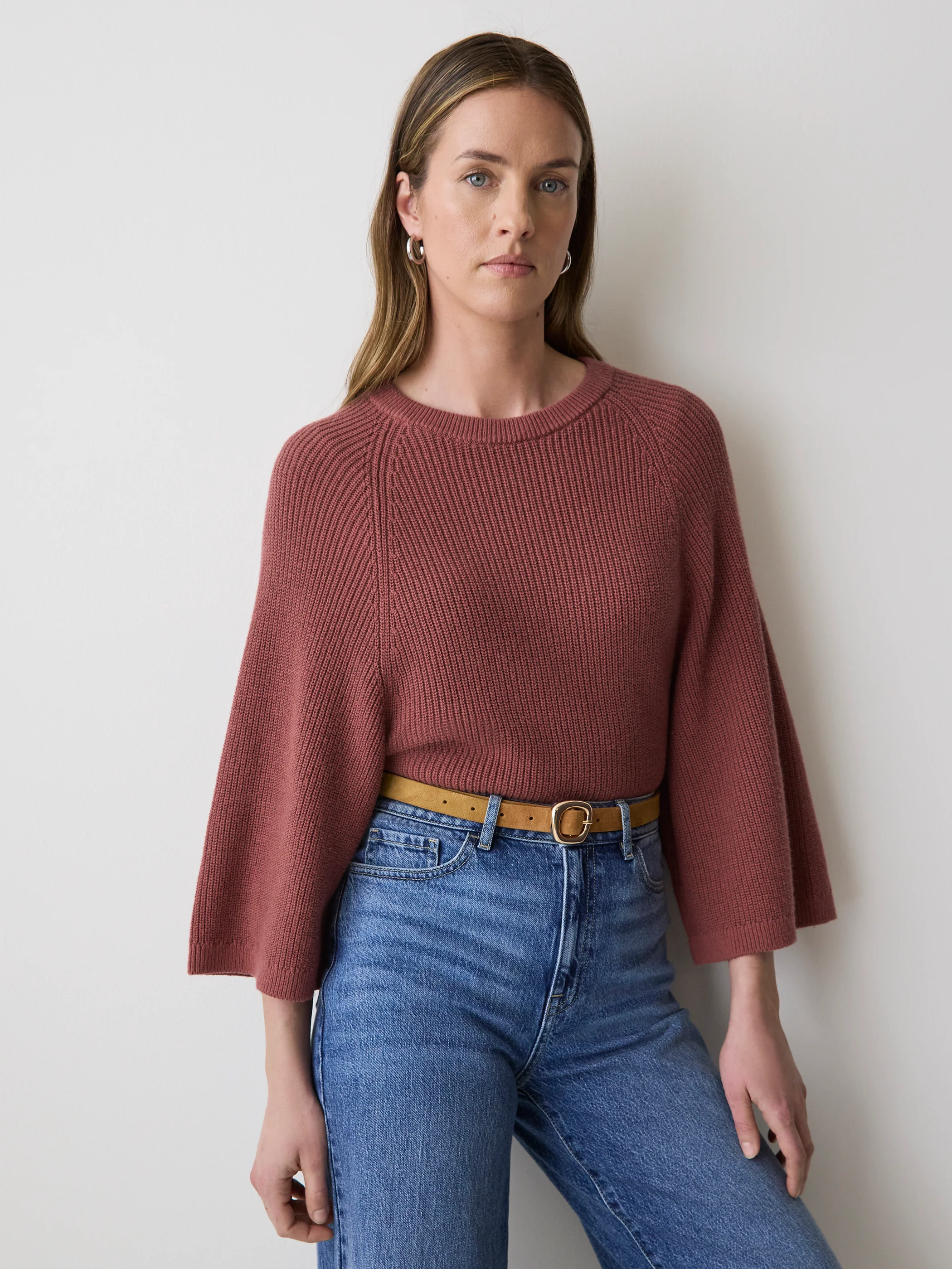 Wide-Sleeve Crew-Neck Merino-Blend Sweater - Image 18