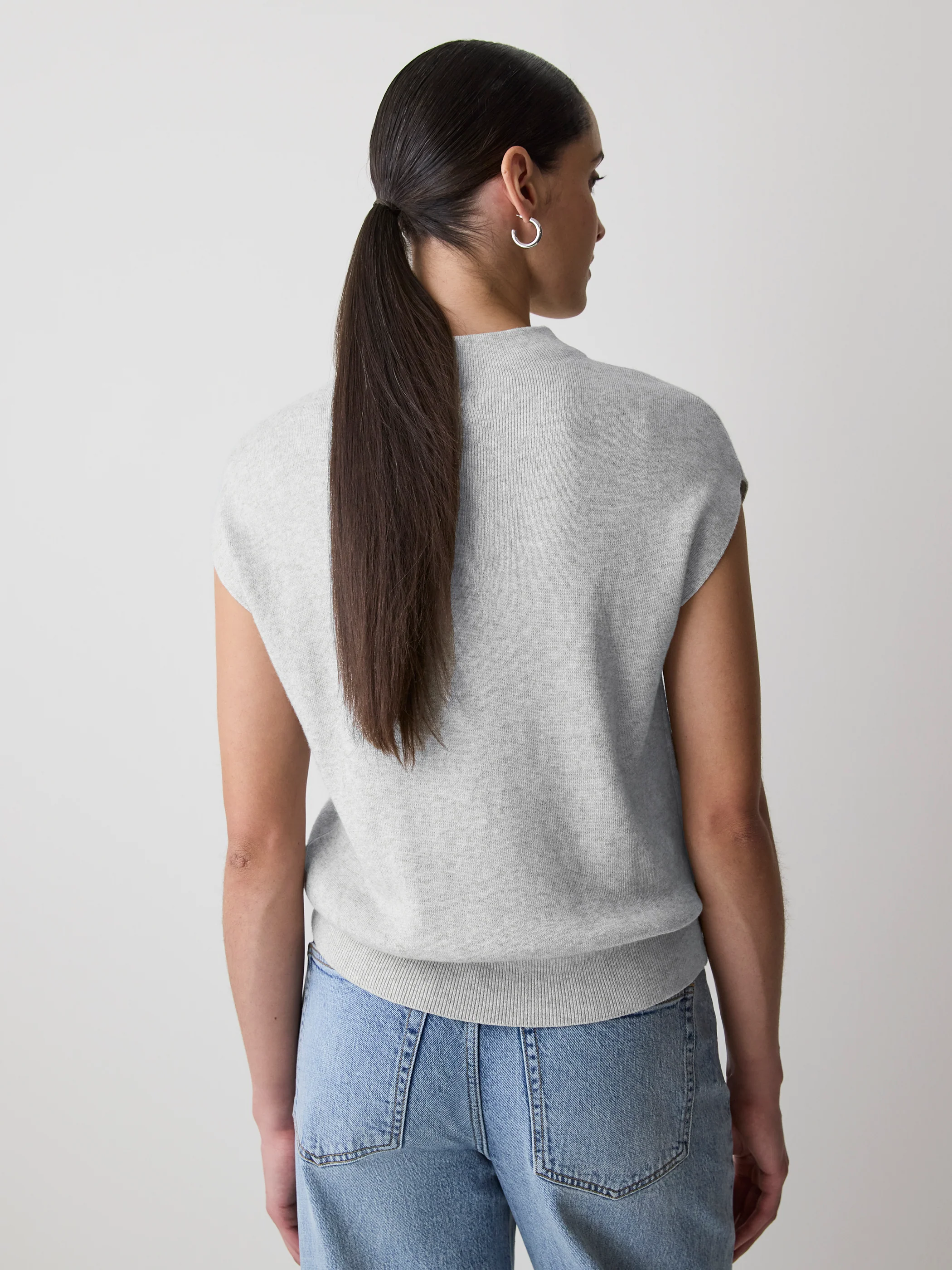 Extended-Sleeve Funnel-Neck Sweater - Image 8