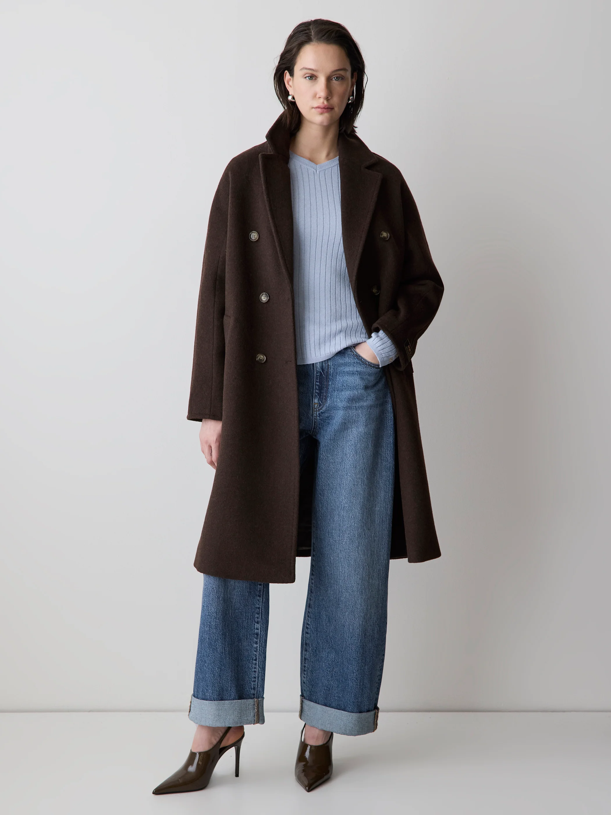 V-Neck Sweater with Buttons on Sleeves - Image 7