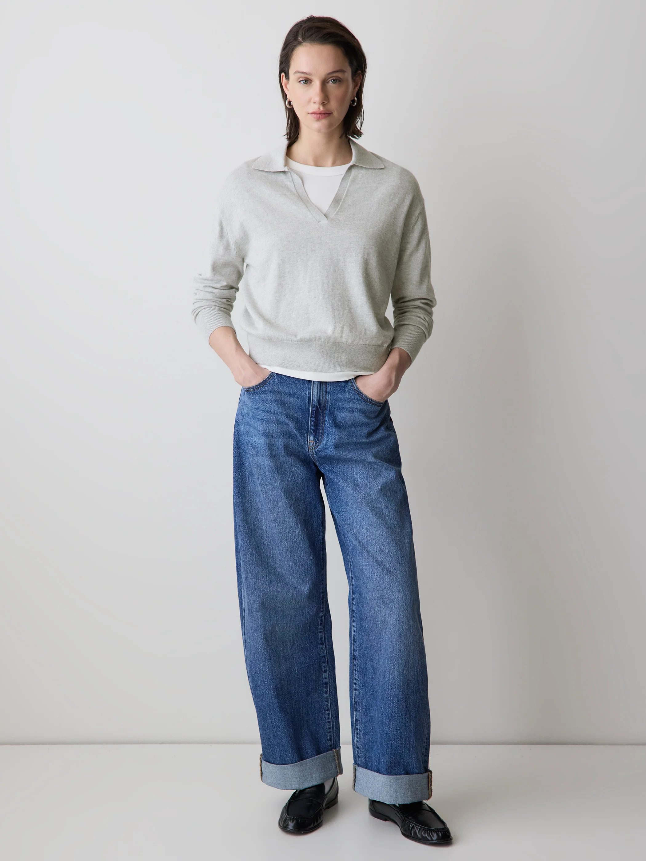 Wool-Blend Long-Sleeve Polo Sweater - Image 14