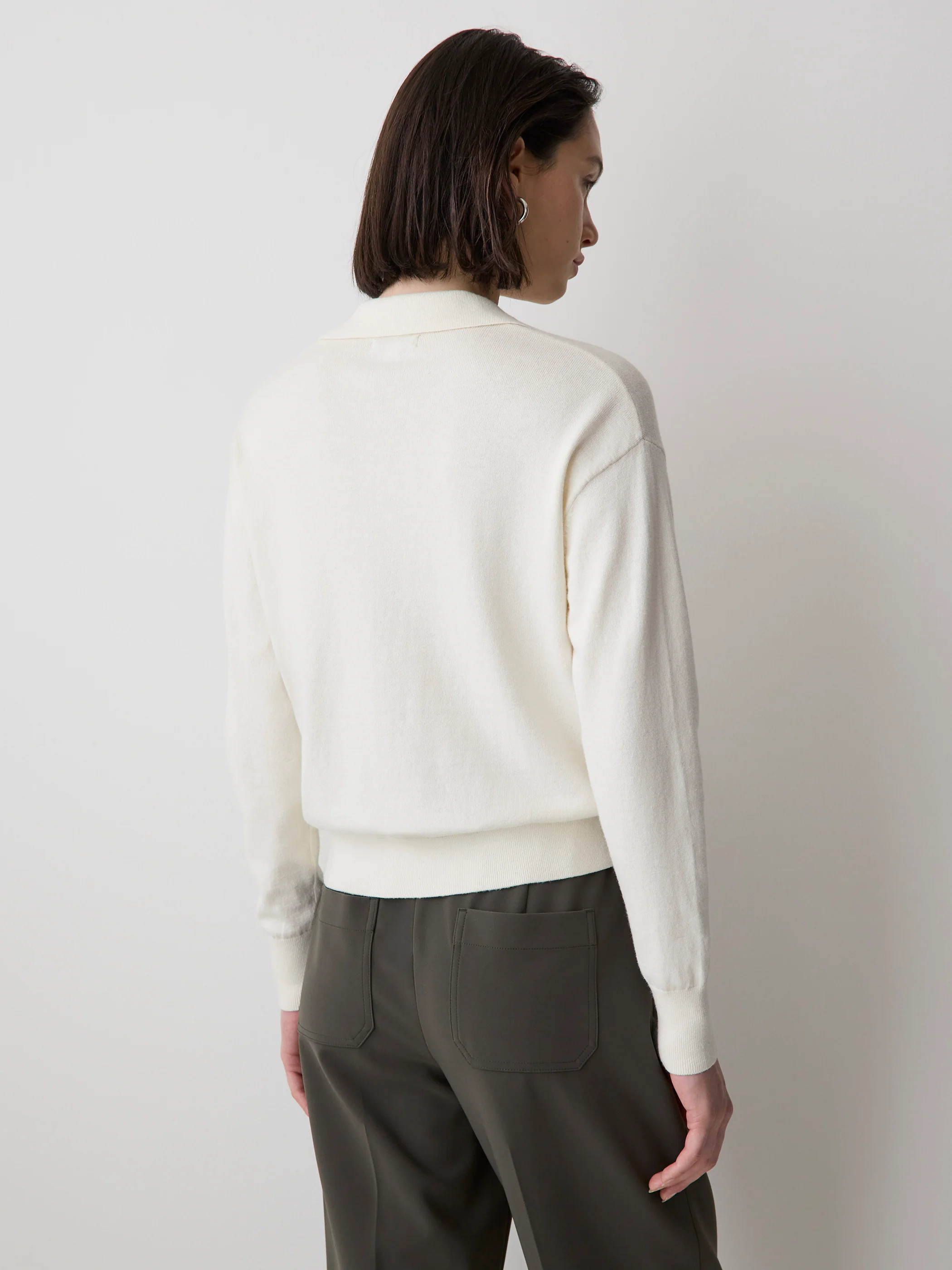 Wool-Blend Long-Sleeve Polo Sweater - Image 3