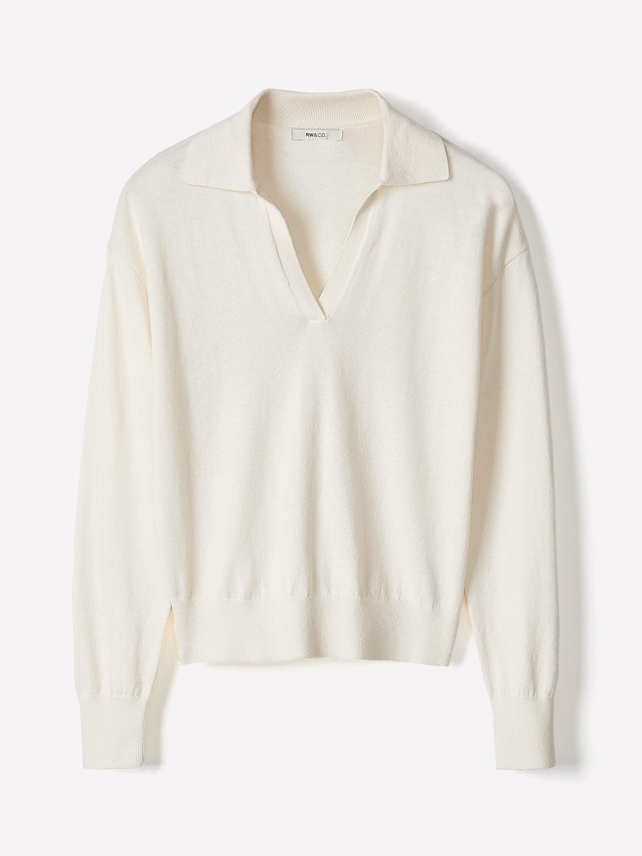 Wool-Blend Long-Sleeve Polo Sweater - Image 6