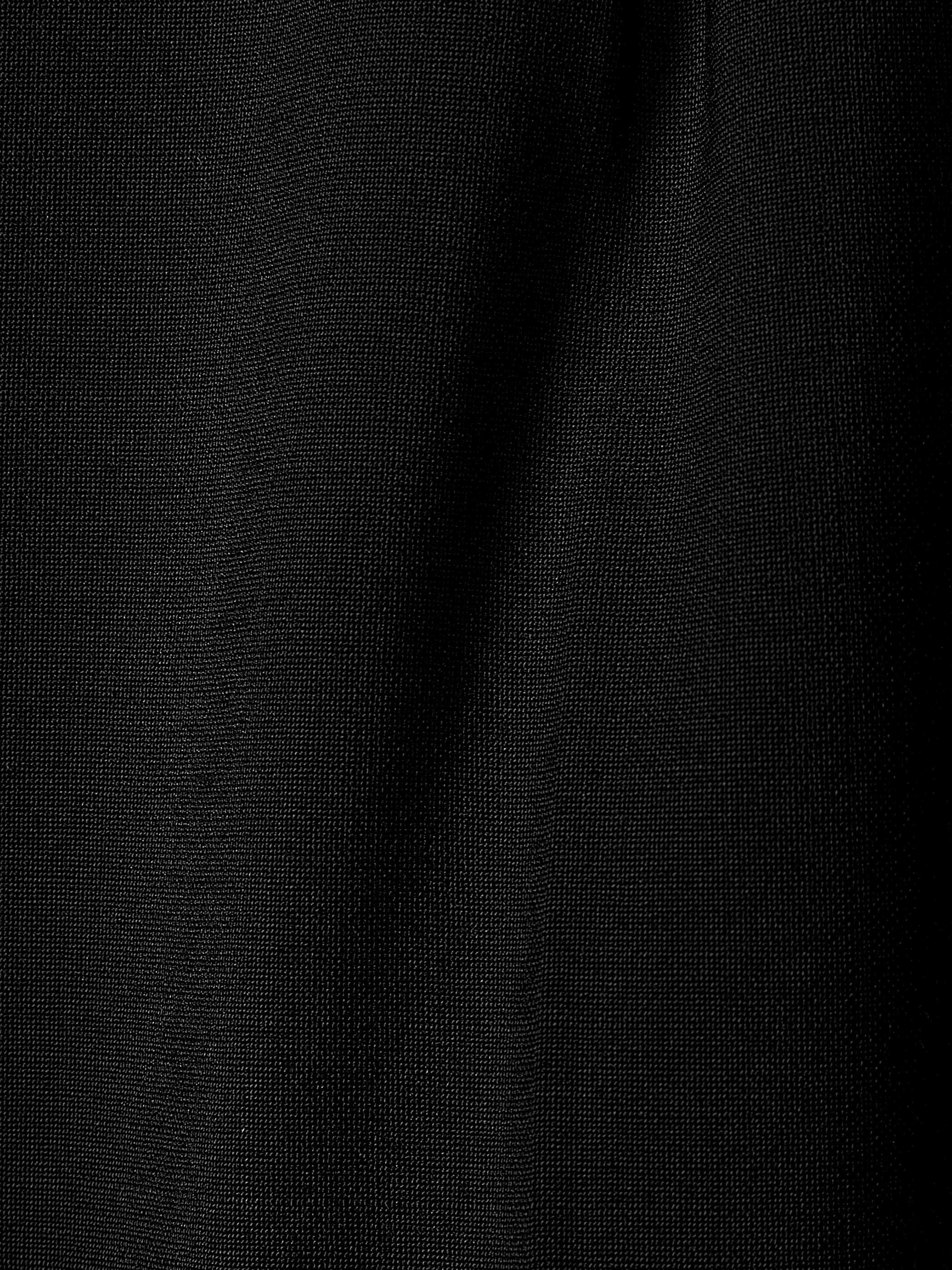 Black High-Rise Tapered-Leg Wool-Blend Pant - Image 4