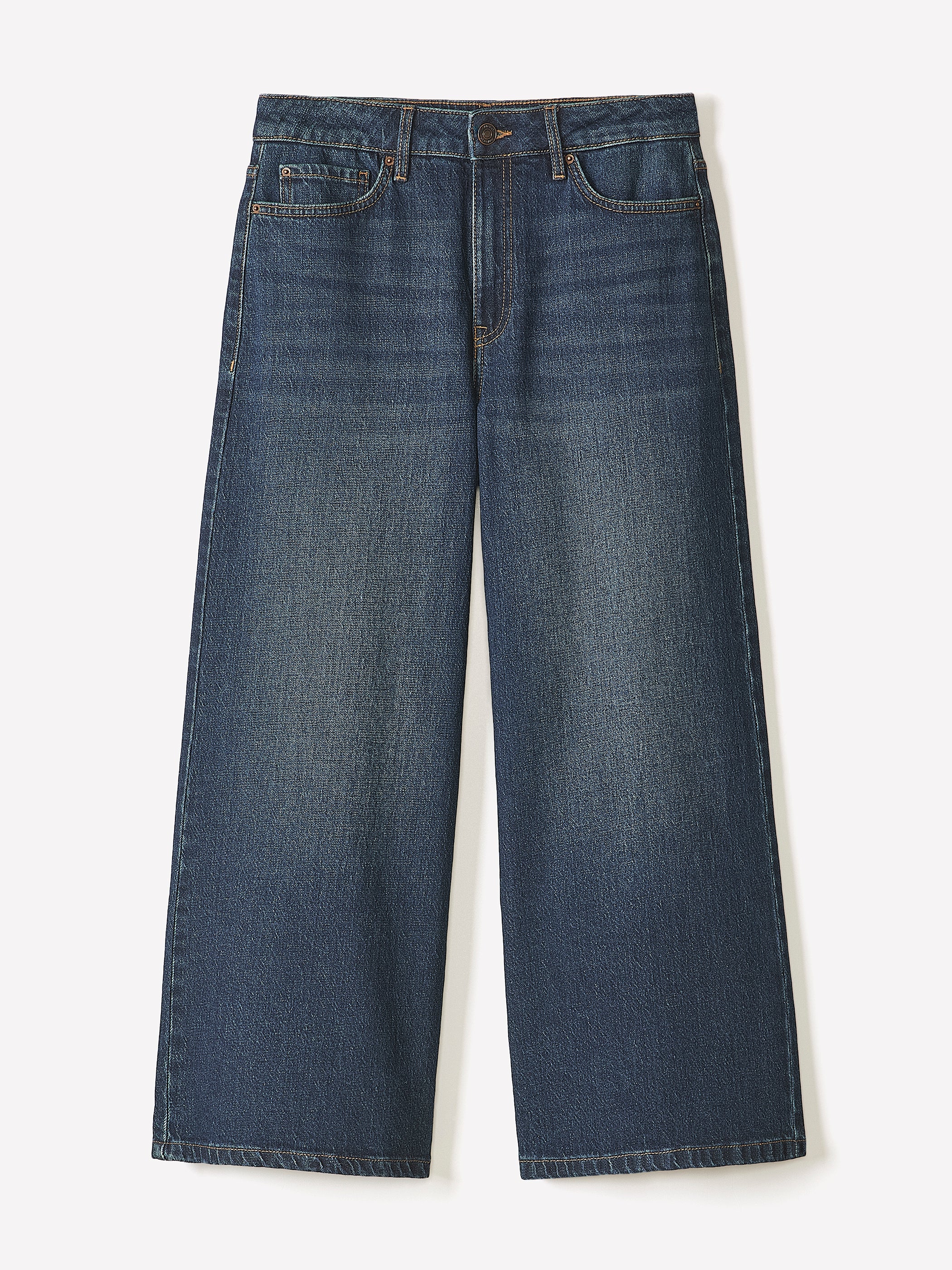 High-Rise Wide-Leg Cropped Jeans - Image 6