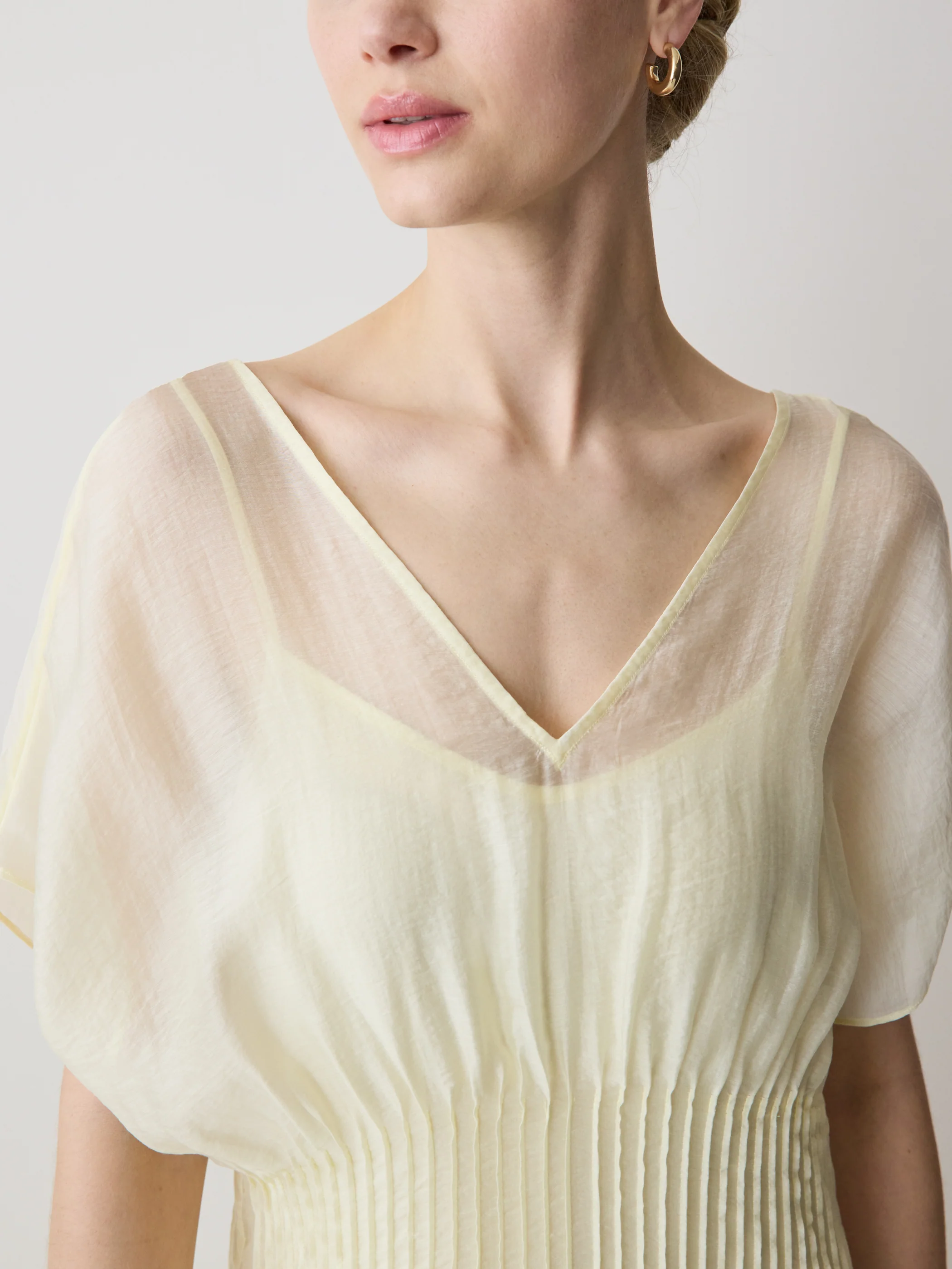 Short-Sleeve V-Neck Midi Dress - Image 16