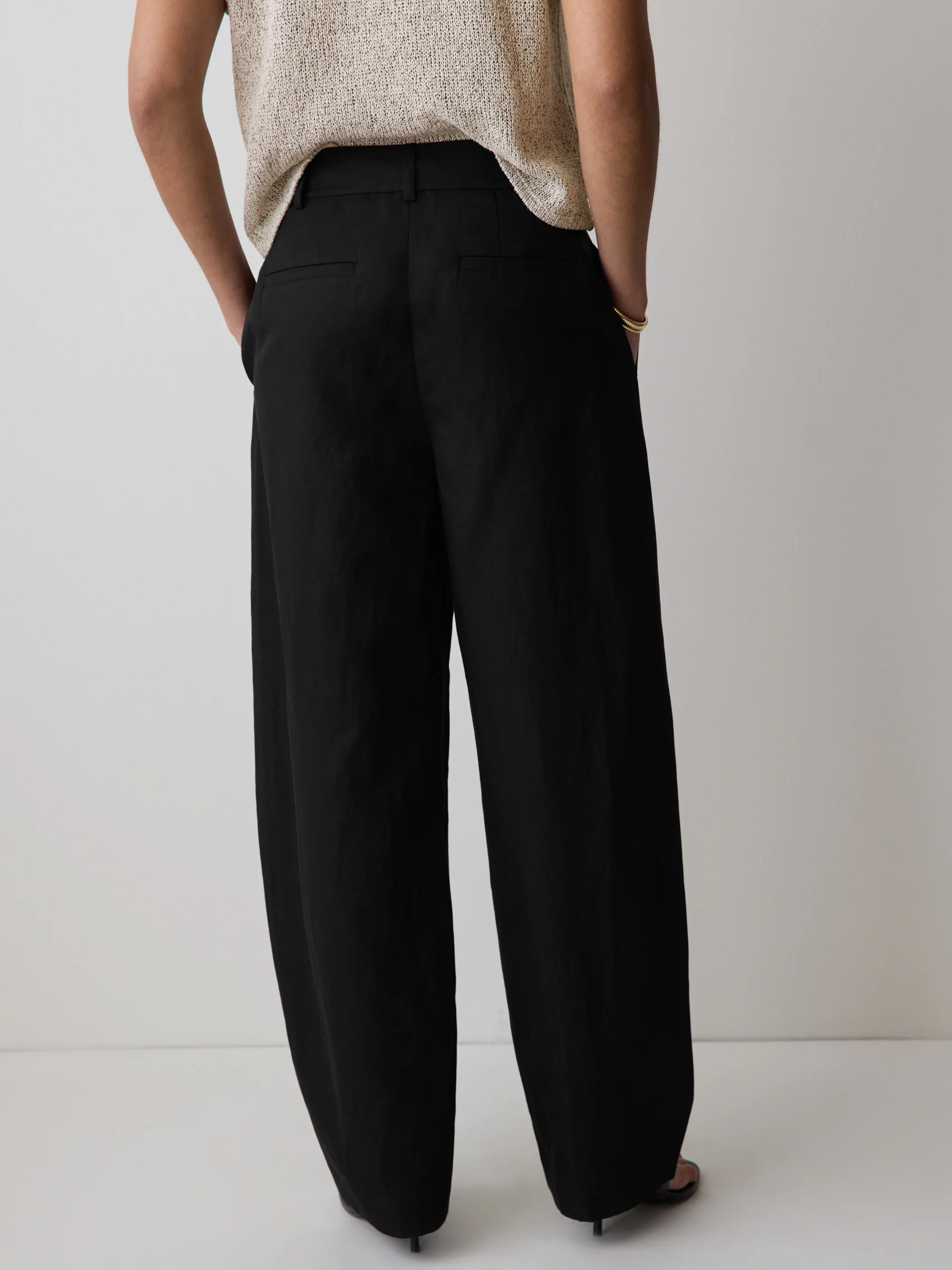 Twill High-Rise Barrel Pant - Image 3