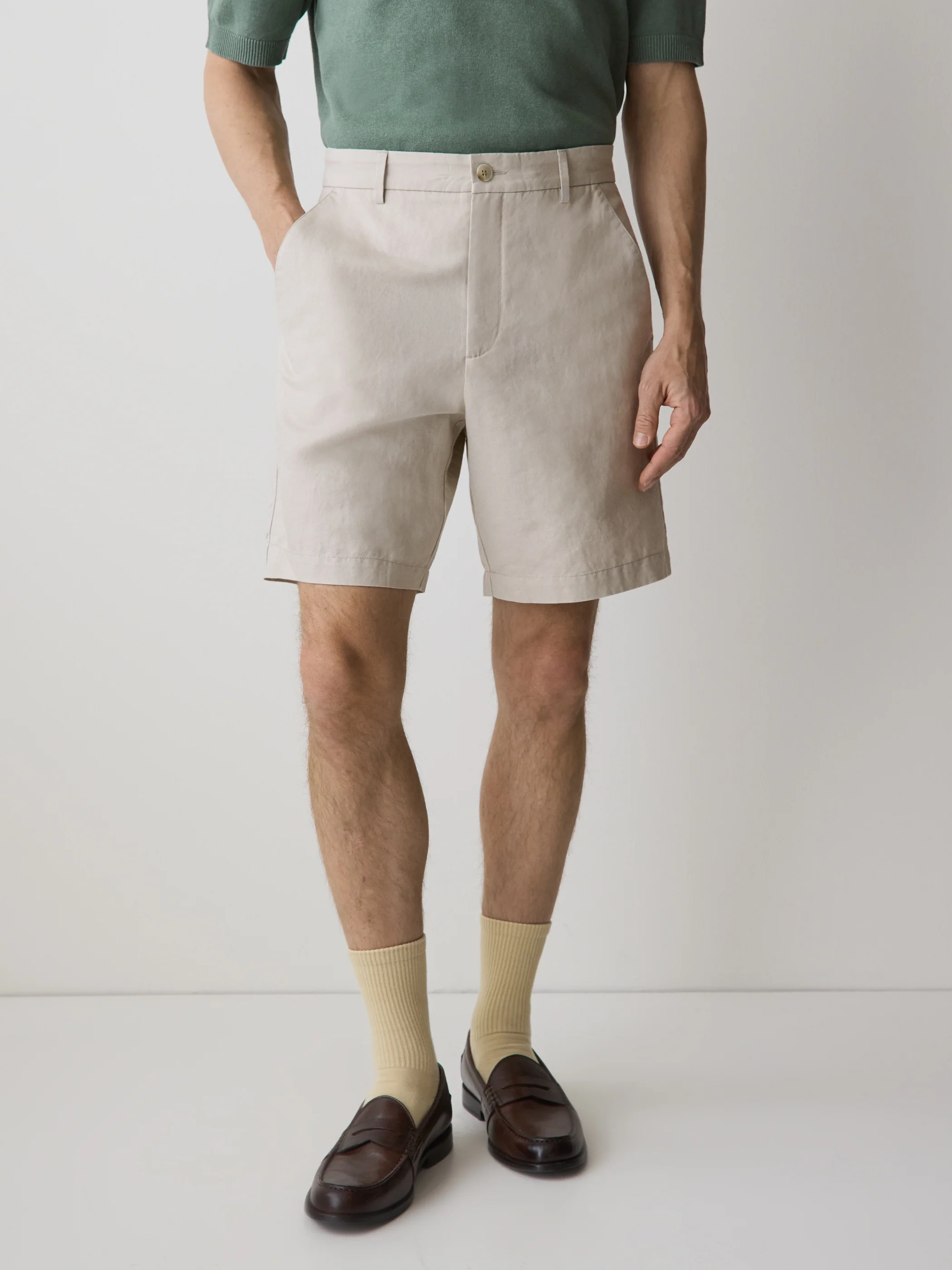 Linen-Blend Shorts - Image 5