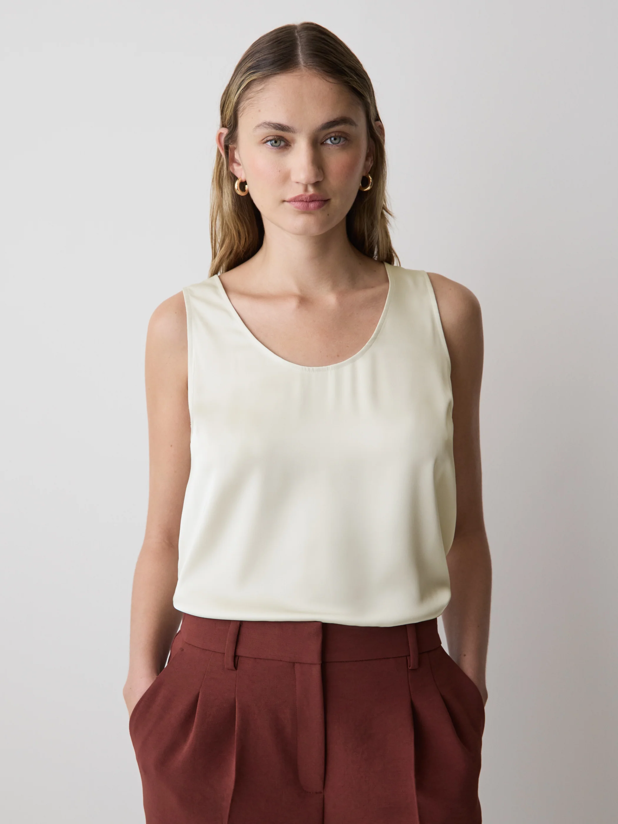 U-Neck Satin Cami - Image 11