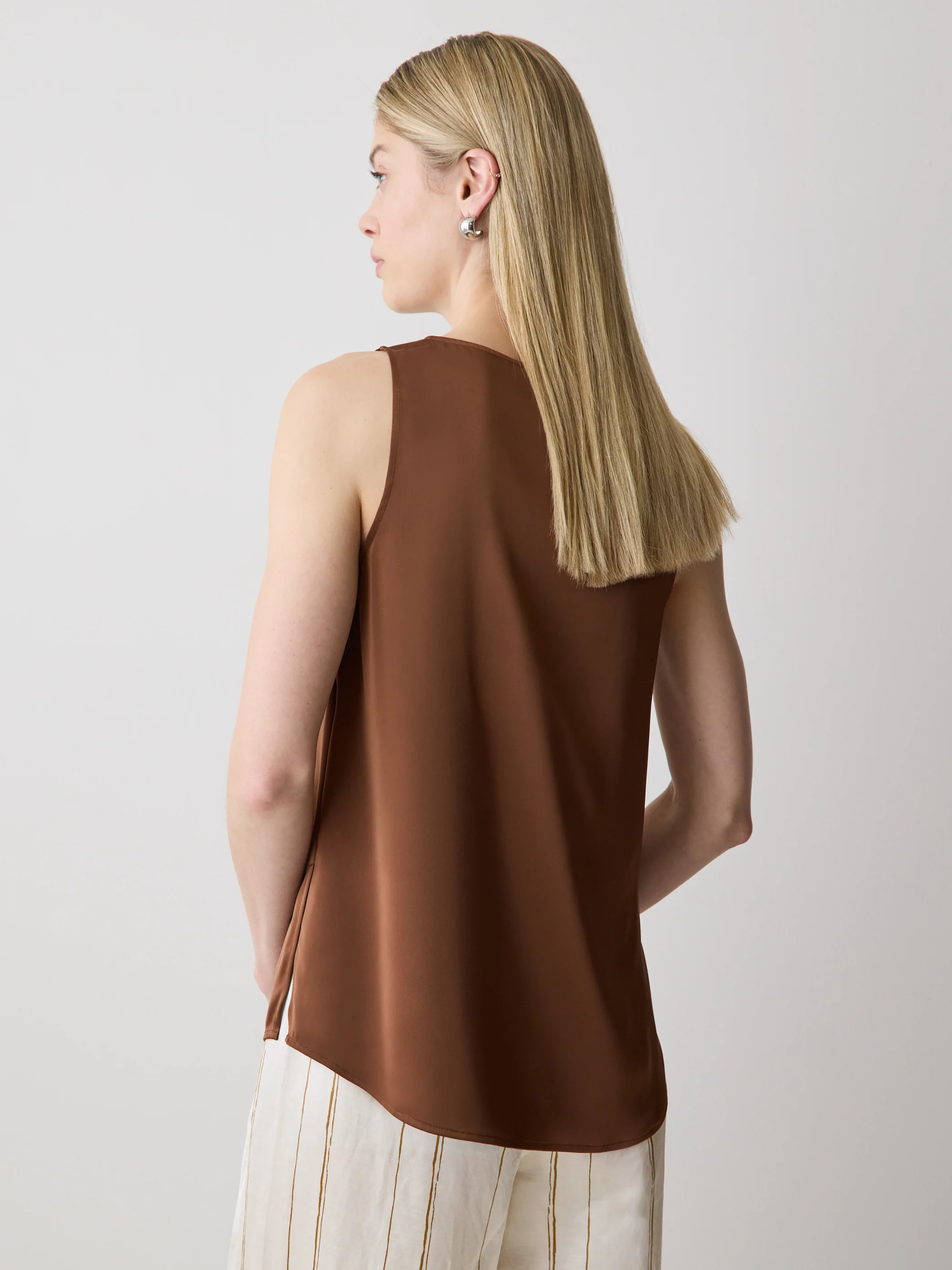 U-Neck Satin Cami - Image 8