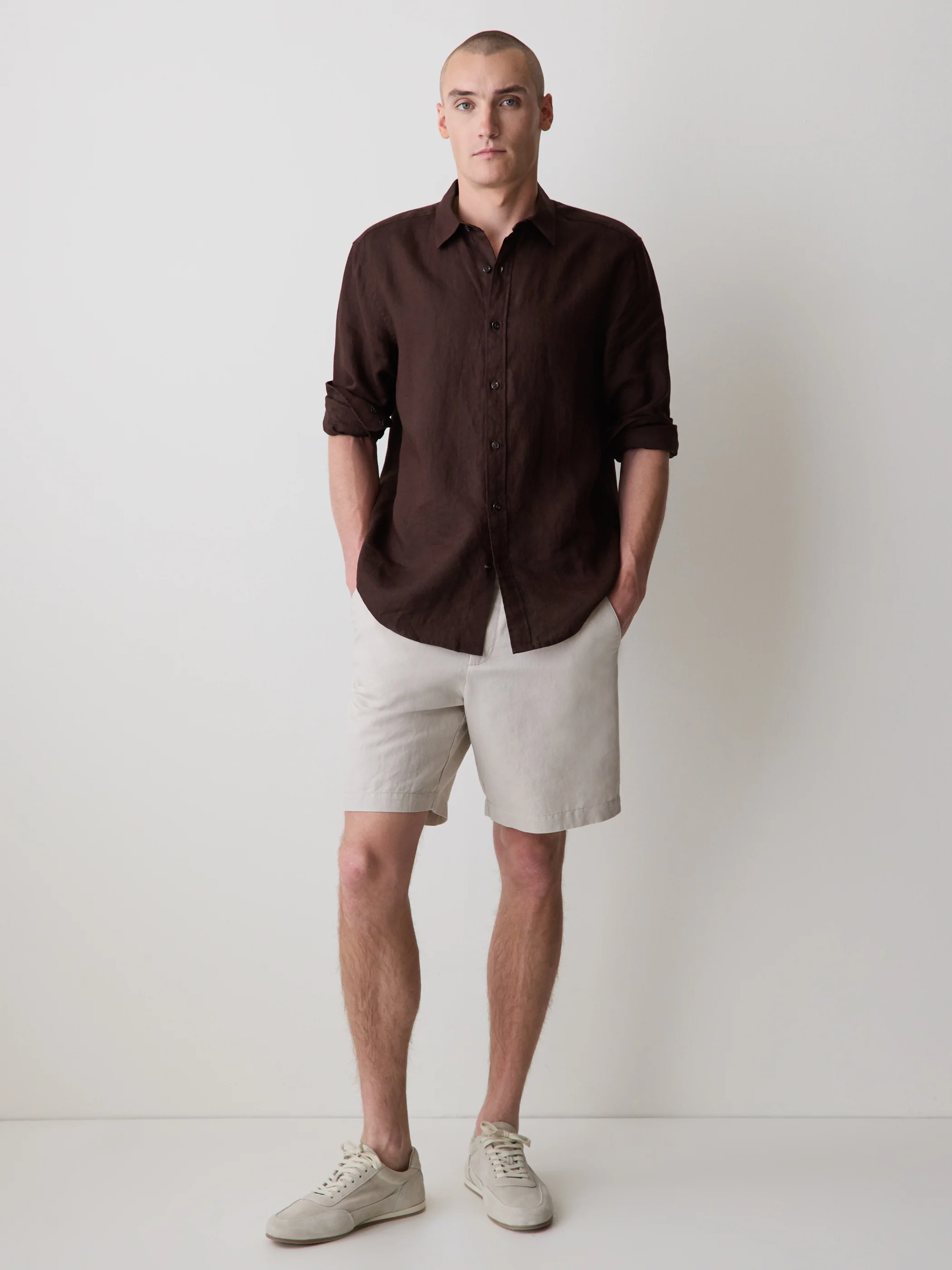 Long-Sleeve Linen Shirt - Image 7