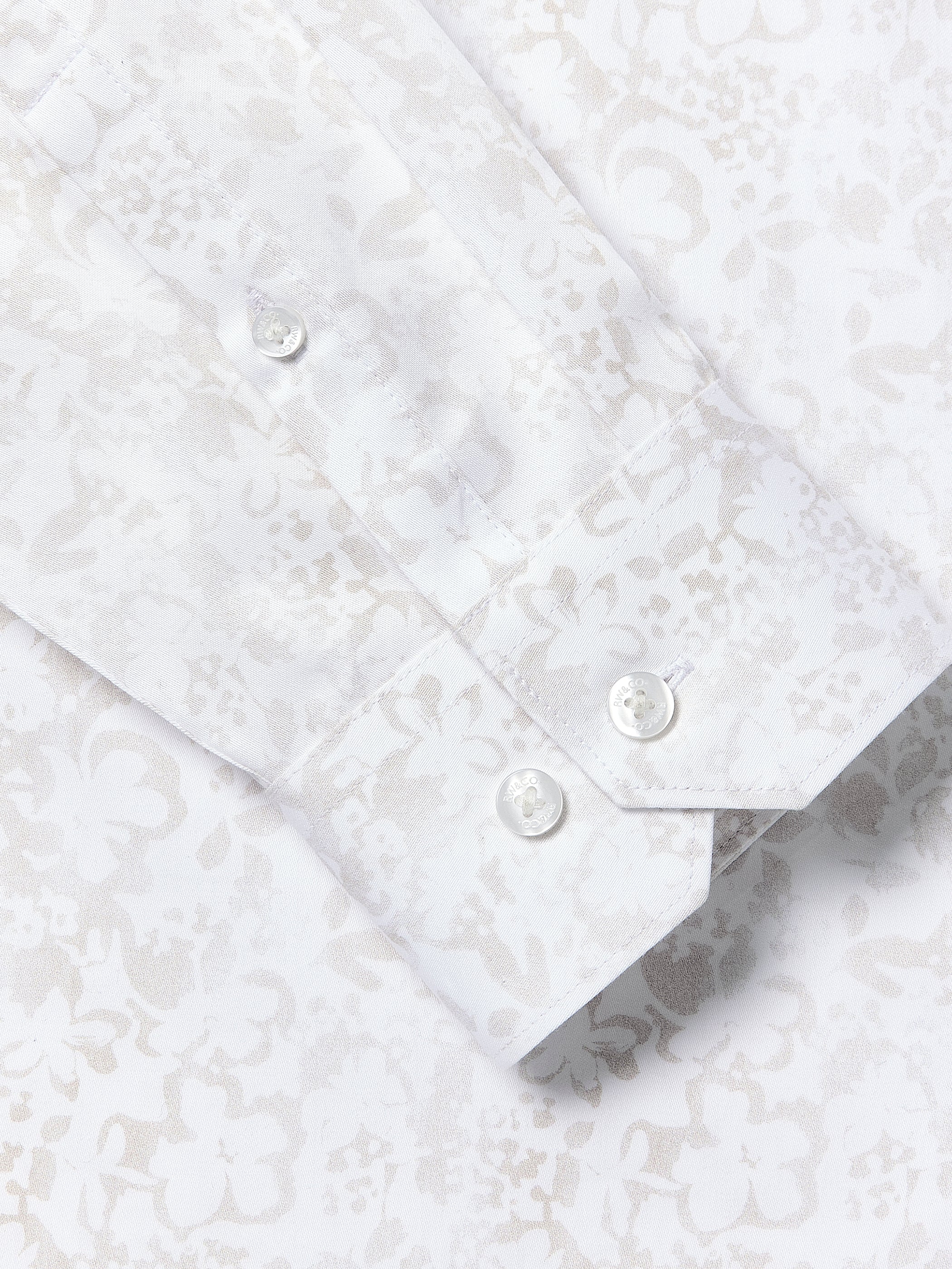 Regular-Fit Dress Shirt with Abstract Floral Pattern - Image 4