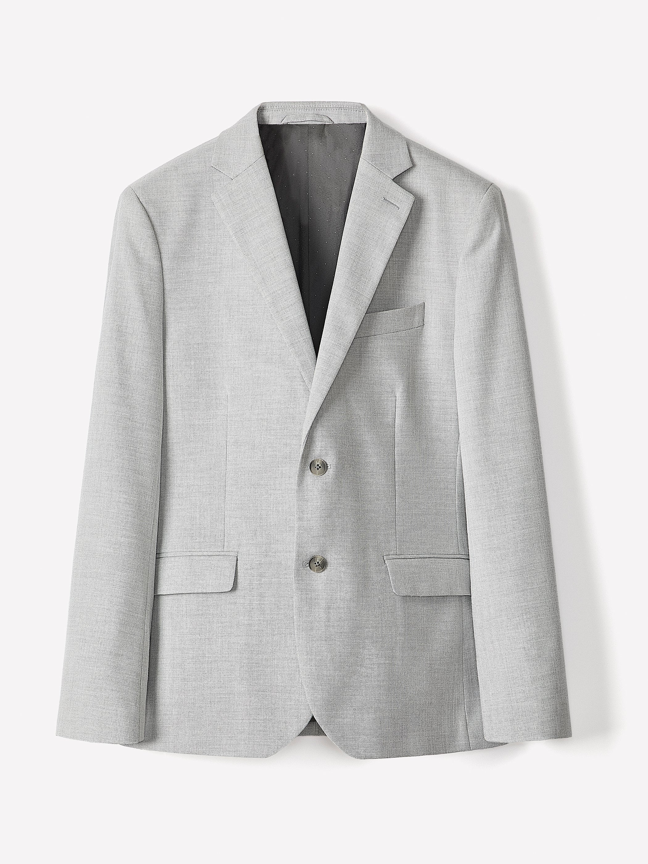 Essential Trailored Fit Light Grey Suit Blazer - Image 6
